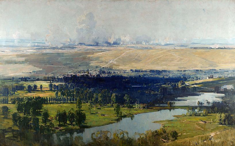 Arthur Streeton~The Somme Valley near Corbie by finemasterpiece