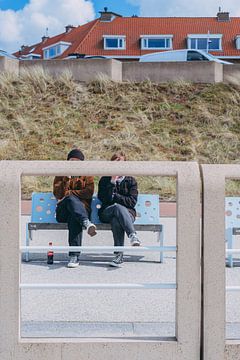 Partner look op de boulevard van Scheveningen