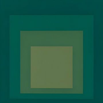 Josef Albers - Homage to the Square, green by Vivanne