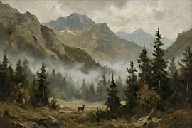 Stille im Bergtal von Levi Schreuder