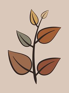 Laub in Herbstfarben