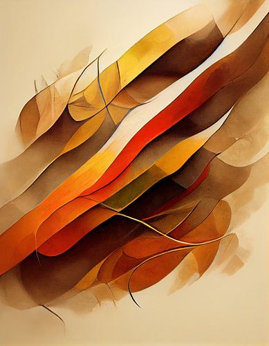 Abstract in autumn colors by Bert Nijholt