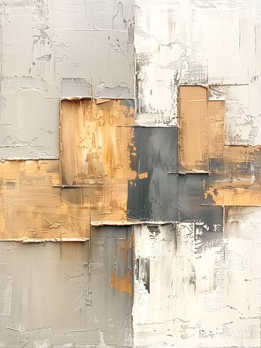 Géométrie abstraite dans des couleurs et des textures terreuses