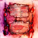 Rode lippen achter metalen strepen van Gabi Hampe thumbnail