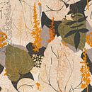 Retro botanische geometrische kunst met bloemen en bladeren. Deel 1. van Dina Dankers thumbnail