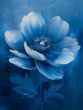 Flower in blue by Bert Nijholt