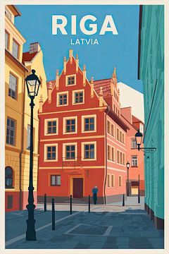 Riga, Letland van Poster Art Shop
