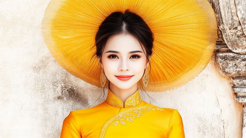 An Asian beauty in traditional splendour by Frank Heinz