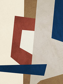 Zeitgenössische minimalistische geometrische abstrakte Kunst, erdige Töne von Online Arts