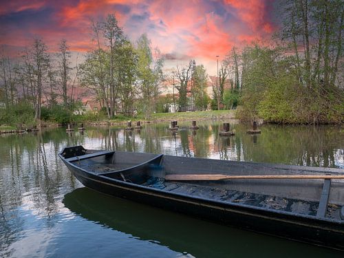 Boot in het Spreewald in Duitsland