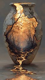 De Natuur in een Stenen Kruik van Gelissen Artworks