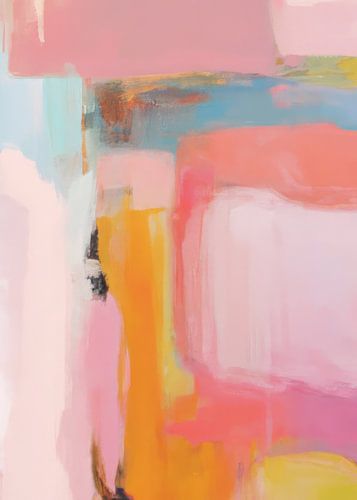 Modern abstract in pastelkleuren