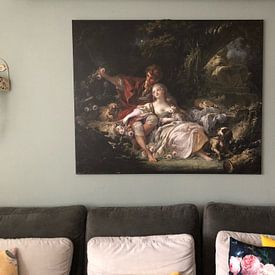 Customer photo: François Boucher - Shepherd and Shepherdess, on canvas
