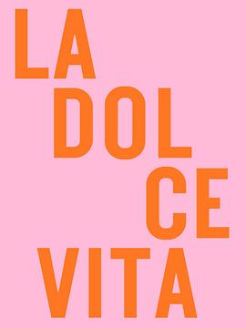 La dolce vita - oranje/roze van Kim Karol / Ohkimiko