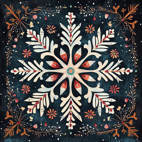 Rustikale Weihnachtsschneeflocke