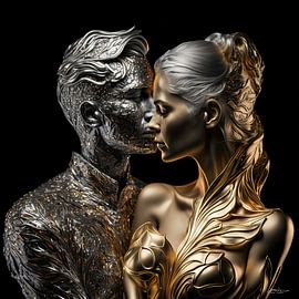 liefde in goud en zilver van Gelissen Artworks
