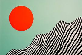 Abstract landscape with sun by Poster Art Shop