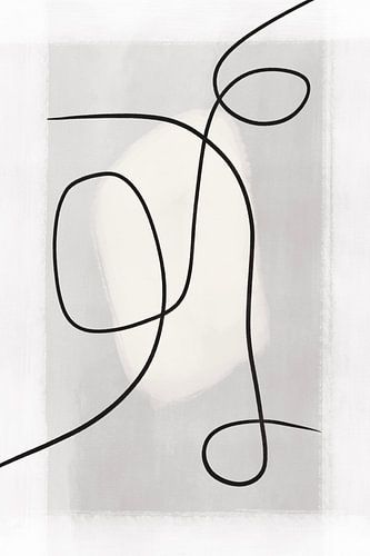 Moderne Abstracte Kunst - Lijnen 2 (gezien bij Eigen Huis & Tuin) van Studio Malabar