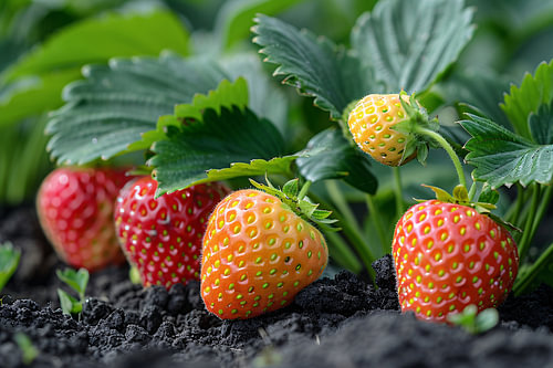 Rijpe Aardbeienplant