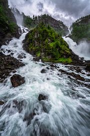 Låtefossen waterval Noorwegen van Achim Thomae Photography