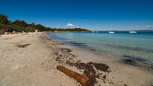 Droomstrand op het Ile de Porquerolles in Zuid-Frankrijk van Tanja Voigt