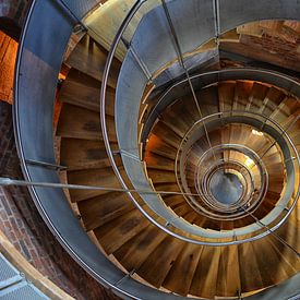 Staircase in a tower in Scotland by Dennis Morshuis
