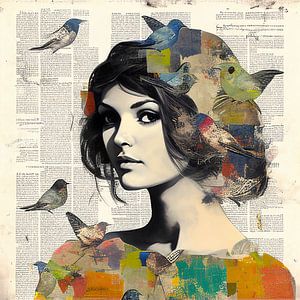 Paperbirds woman van Bianca ter Riet