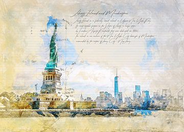 Liberty Island Manhattan van Theodor Decker