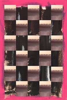 Abstraktes Kunstwerk mit Schachbrettmuster