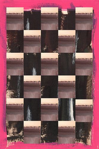 Abstraktes Kunstwerk mit Schachbrettmuster von Atelier Hoge Ramen