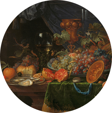 Stilleven met vruchten en oesters, Abraham Mignon