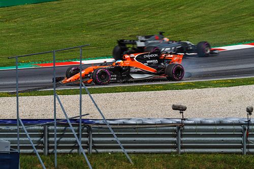 Fernando Alonso in actie tijdens de Grand-Prix van Oostenrijk 2017