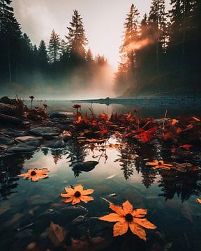 Herfst in Brits-Columbia van fernlichtsicht