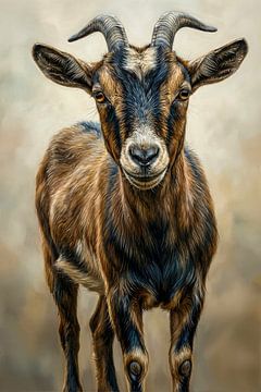 Goat portrait full of naturalness and character