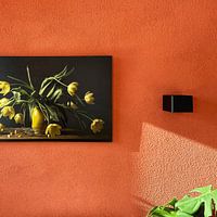 Klantfoto: Stilleven tulpen van Monique van Velzen, op aluminium