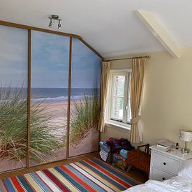 Klantfoto: Zomer in de duinen bij het Noordzee strand van Sjoerd van der Wal Fotografie, als naadloos behang