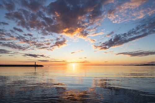 Zonsondergang aan de Spaanse kust