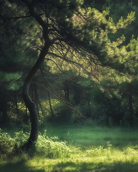 Sonnenstrahlen im Sommerwald von fernlichtsicht