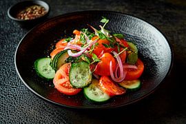 Fresh salad with tomatoes and cucumber by Poster Art Shop