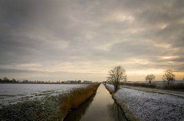 Winter in de Noordpolder, Groningen van Bo Scheeringa Photography