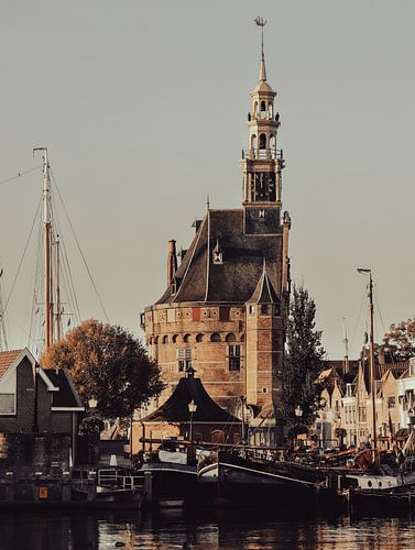 Hoofdtoren, Hoorn, Hollande du Nord, Pays-Bas sur Jessie Vermeer Art