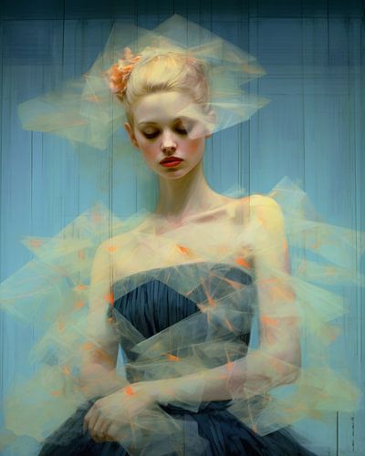 Portret in pastelkleuren "Ballerina"