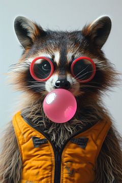 Bubblegum Fun : Raccoon 4 sur ByNoukk