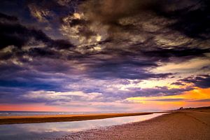 Sonnenuntergang Katwijk aan Zee von Wim van Beelen