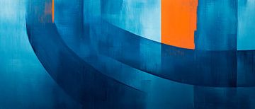 Blue light - Structure in the flow of colours - The essence of the by Poster Art Shop