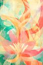 Levendige aquarelbloemen in pasteltinten van Poster Art Shop thumbnail