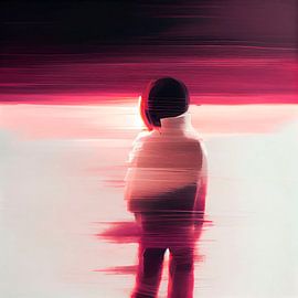 Abstract Woman with Coarse Brushstrokes by Maarten Knops