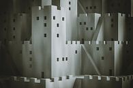 Abstrakte Fantasy-Stadt mit digitalem Filmkorn von Jörg Hausmann Miniaturansicht