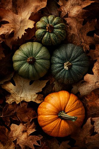 Pompoenen in de herfst