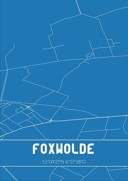 Blueprint | Map | Foxwolde (Drenthe) by Prints of Place